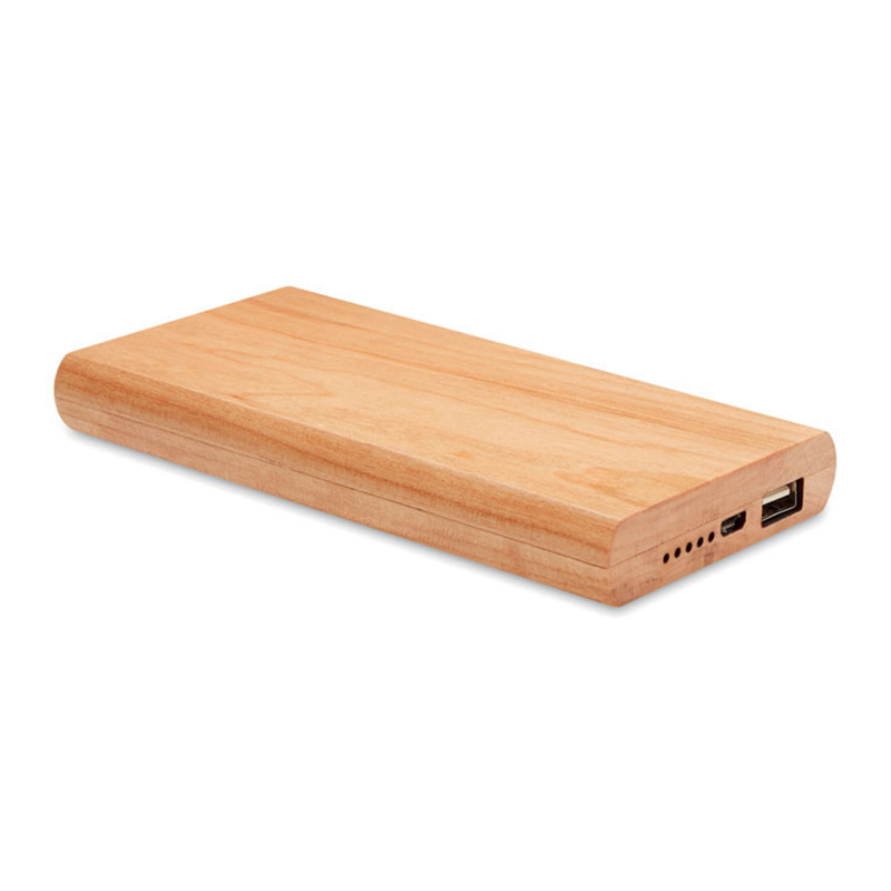 Bamboe powerbank 4000 mAh - Afbeelding 3