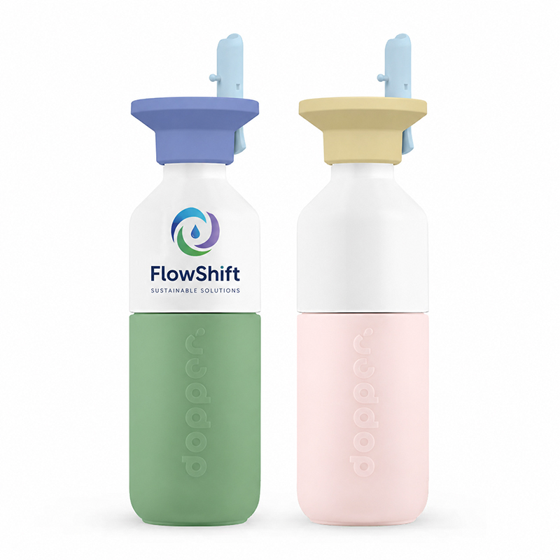 Dopper Steel 350 ml met Flip Straw