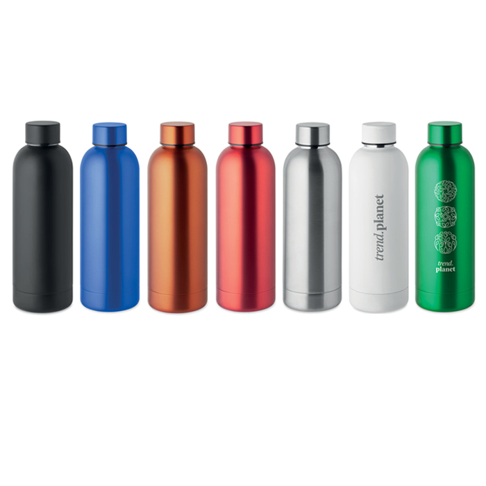 Dubbelwandige glazen fles met hoes en theefilter, 450 ml, 20