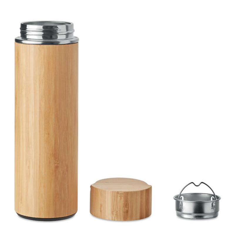 Dubbelwandige bamboe fles - Afbeelding 3