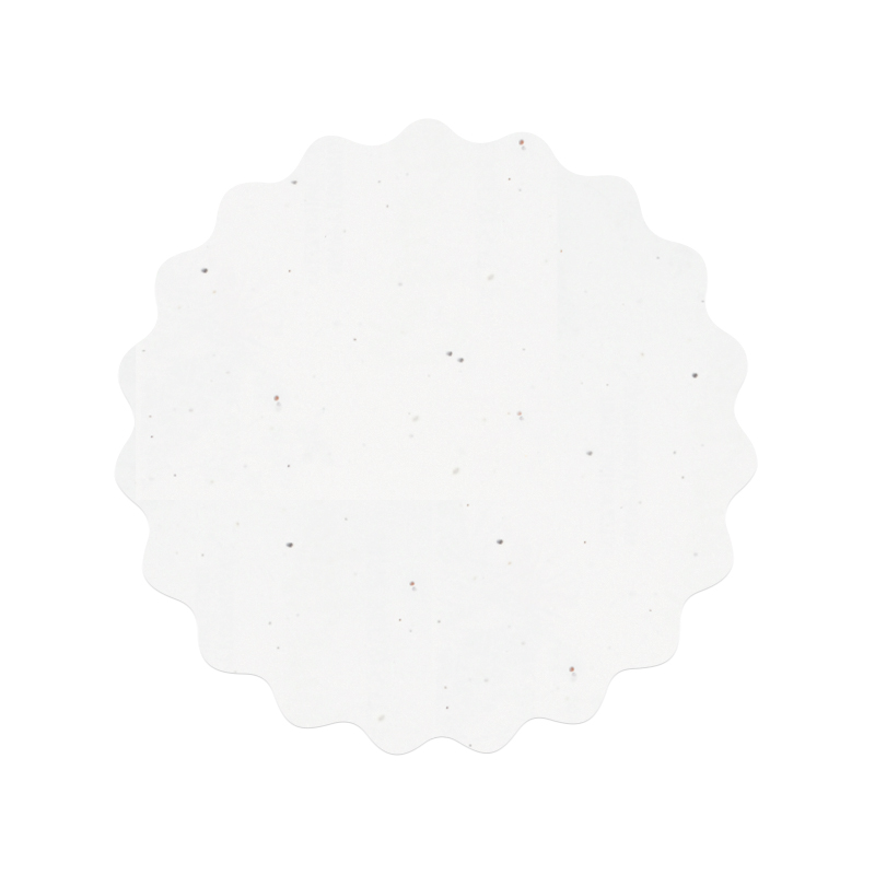 Ronde groeipapier kaart A6 met golfrand | 200 gr./m2 - Afbeelding 2