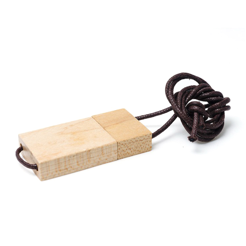 Houten USB-stick met touwtje - Afbeelding 4
