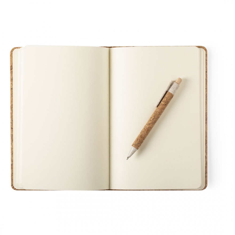 Notitieboek set van kurk en tarwestro - Afbeelding 2