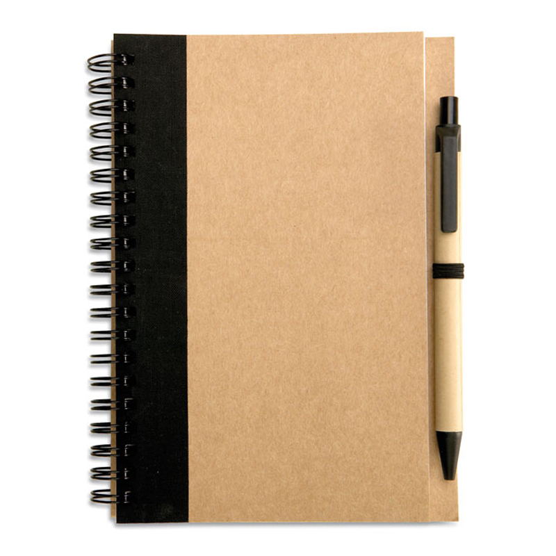 Gerecycleerd notitieboek met balpen - Afbeelding 3