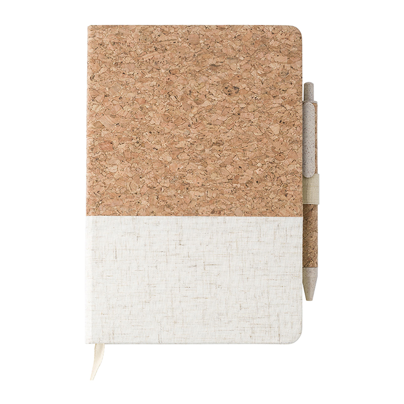 Kurken notitieboek met pen - Afbeelding 4