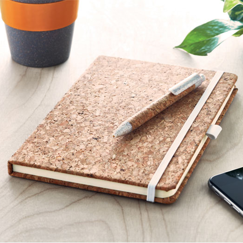 Notitieboek kurk met pen - Afbeelding 3