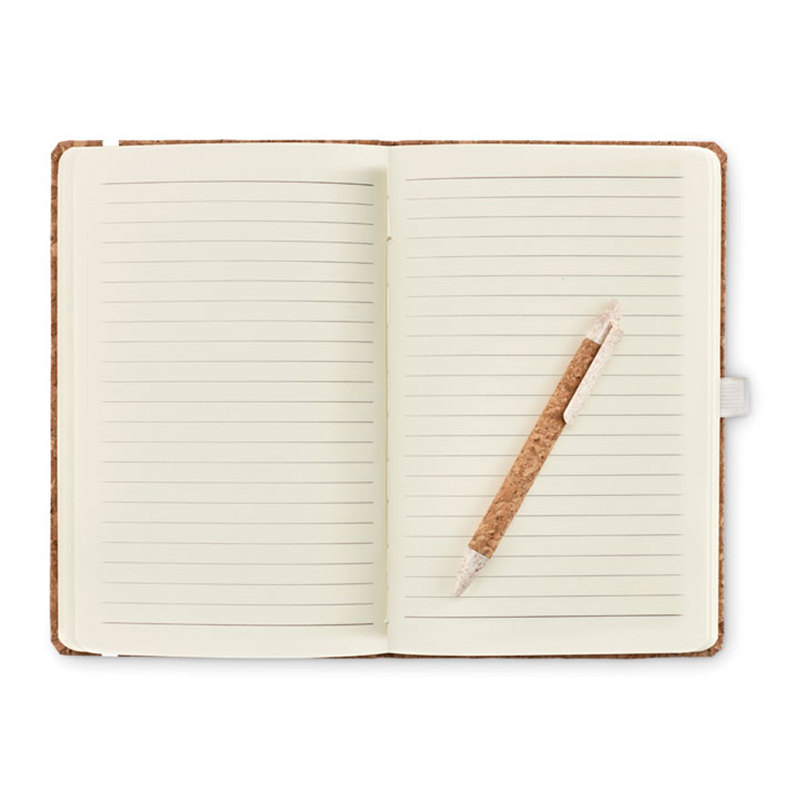 Notitieboek kurk met pen - Afbeelding 2
