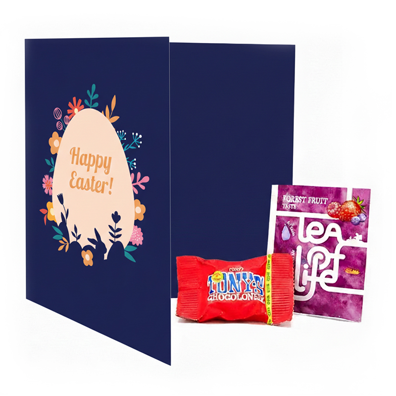 Paaskaart met Tiny Tony en theezakje