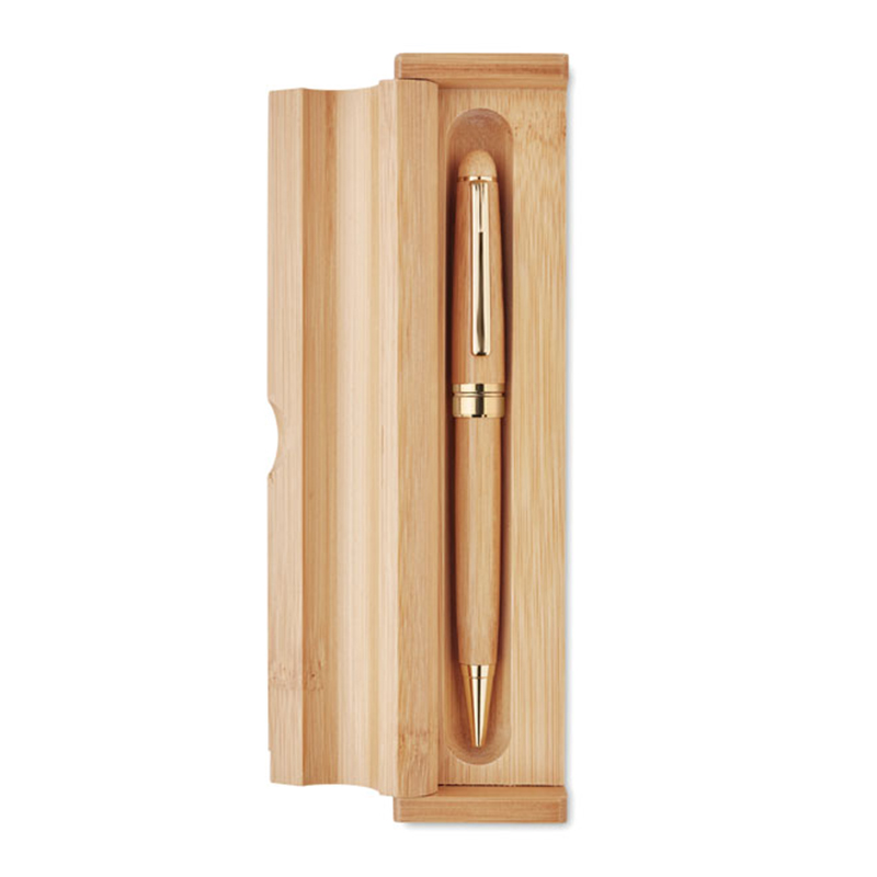Bamboe balpen in giftbox - Afbeelding 2