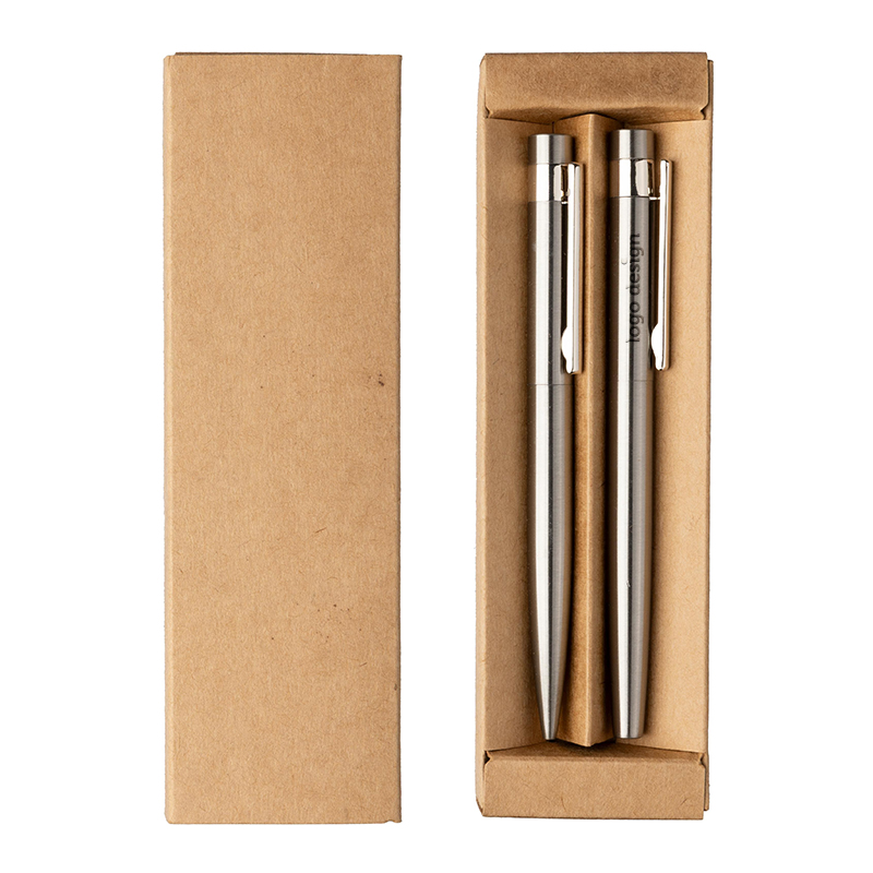 Schrijfset gerecycleerd RVS - Afbeelding 5