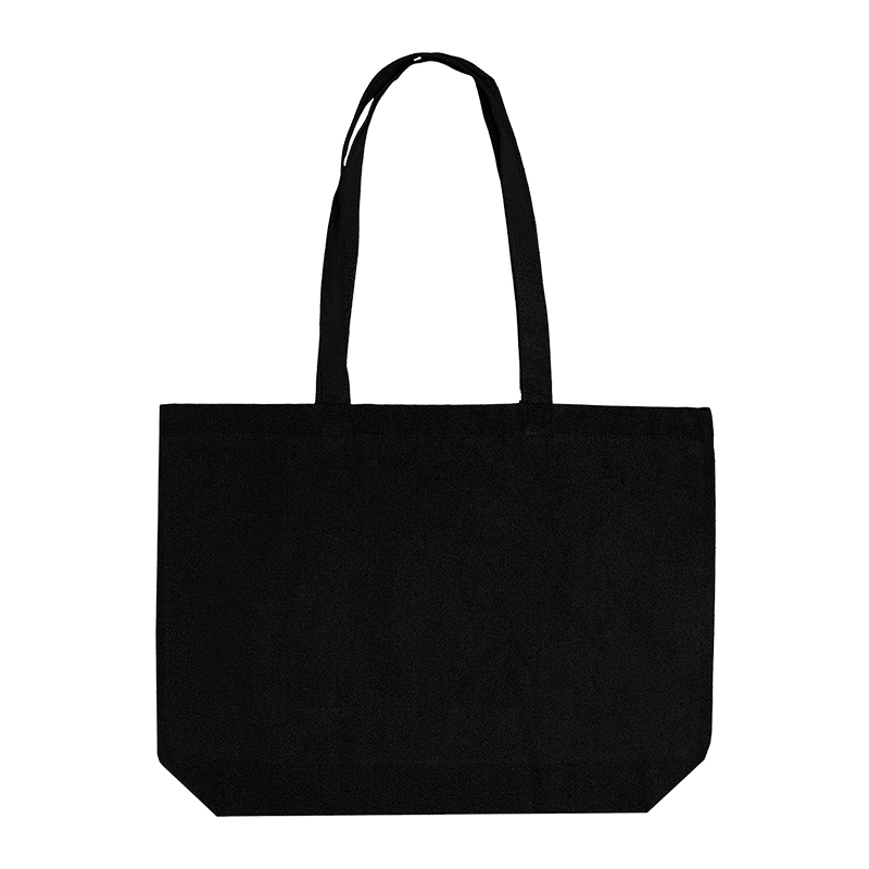 Canvas shopper groot zwart - Afbeelding 4