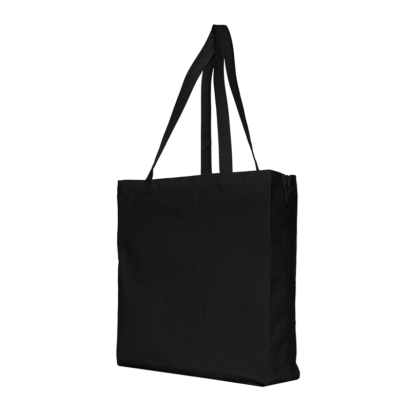 Canvas shopper XL zwart - Afbeelding 4