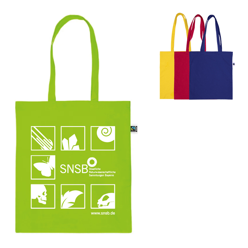 Fairtrade katoenen tas gekleurd