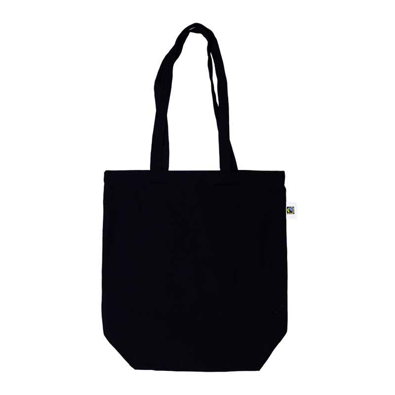 Fairtrade shopper canvas zwart - Afbeelding 4