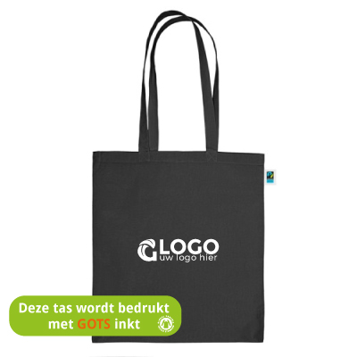 Fairtrade draagtas zwart - Afbeelding 1
