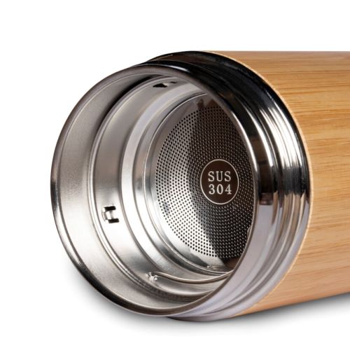Bamboe thermosfles met theefilter - Image 2