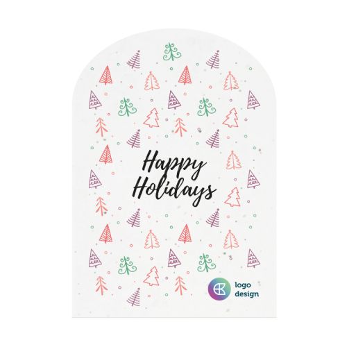 Groeipapier kaart A5 halfrond | kerst - Afbeelding 1