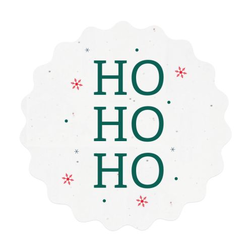 Ronde groeipapier kaart A5 met golfrand | kerst - Afbeelding 1