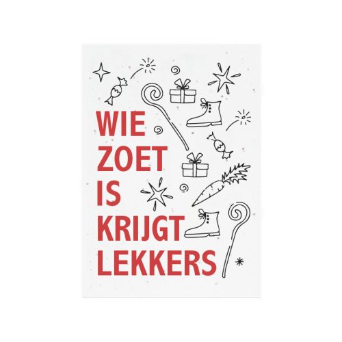 Groeipapier A6 Sinterklaas | 200 gr./m2 - Afbeelding 3