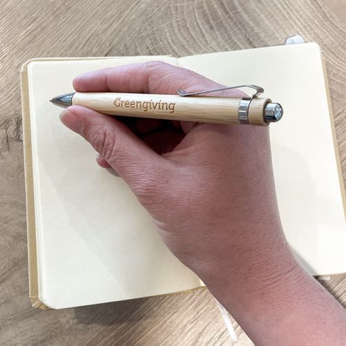 Bamboe pen blauwschrijvend | graveren - Afbeelding 4