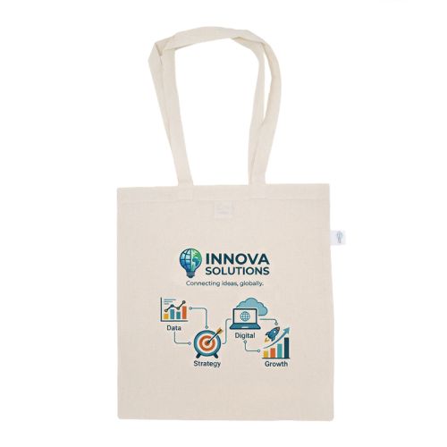 Full colour draagtas gerecycleerd katoen - Afbeelding 1