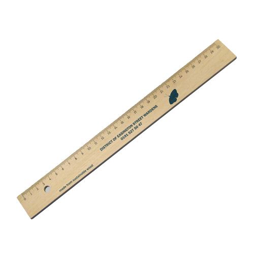 Houten Liniaal 30 cm - Afbeelding 1